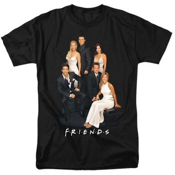 Black men's regular fit t-shirt with Friends Classy graphic