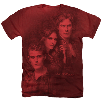Vampire Diaries, The Love Sucks - Men's All-Over Heather T-Shirt Men's All-Over Heather T-Shirt The Vampire Diaries