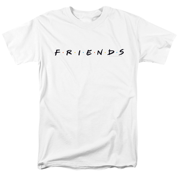 White men's regular fit t-shirt with Friends Logo graphic