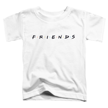 White toddler t-shirt with Friends Logo graphic