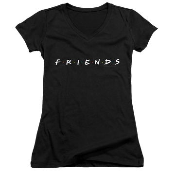Friends Logo - Juniors V-Neck T-Shirt Juniors V-Neck T-Shirt Friends