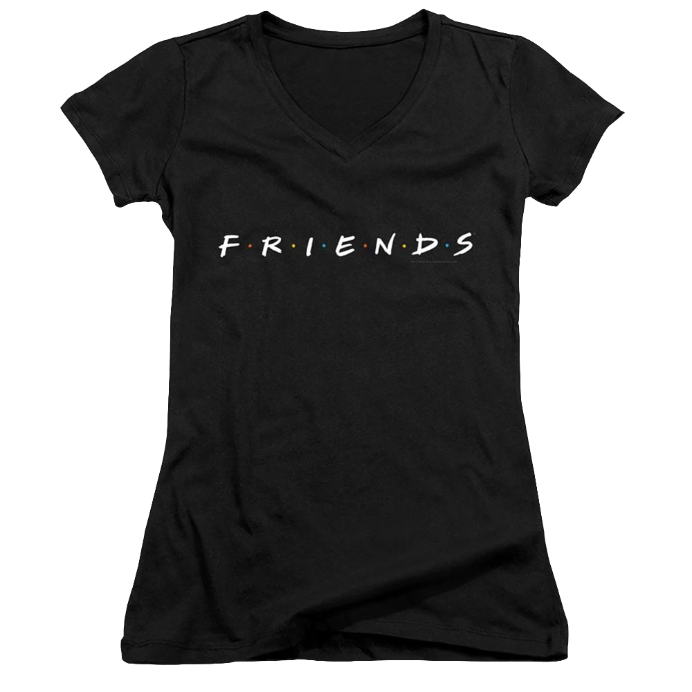Friends Logo - Juniors V-Neck T-Shirt Juniors V-Neck T-Shirt Friends
