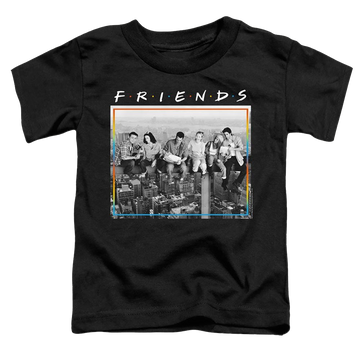 Black toddler t-shirt with Friends Lunch Break graphic