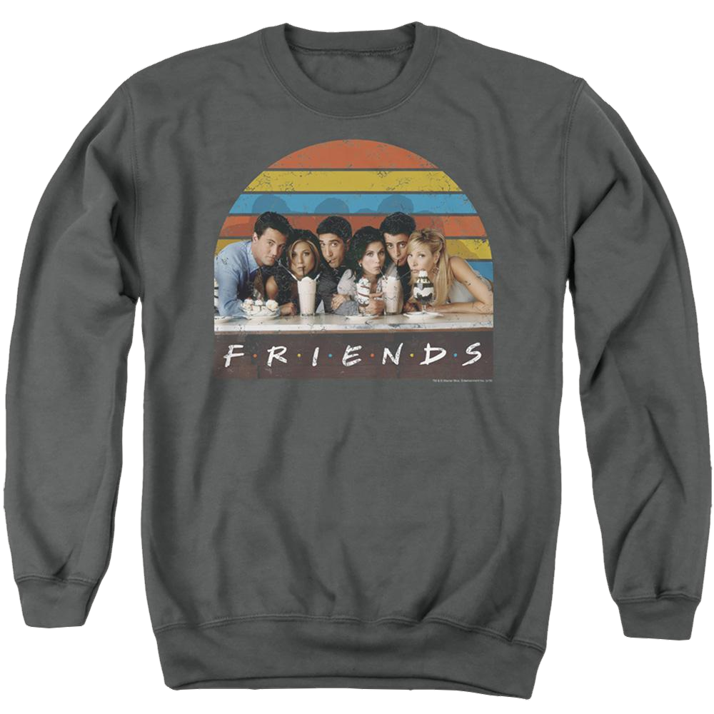Friends Soda Fountain - Men's Crewneck Sweatshirt Men's Crewneck Sweatshirt Friends