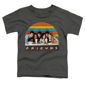 Charcoal toddler t-shirt with Friends Soda Fountain graphic