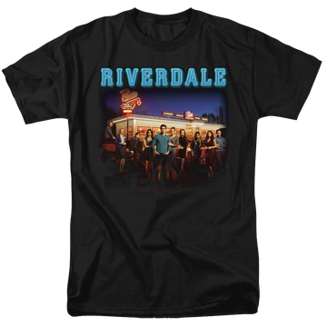 Black men's regular fit t-shirt with Riverdale Up At Pops graphic