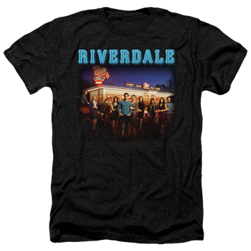 Charcoal men's heather t-shirt with Riverdale Up At Pops graphic
