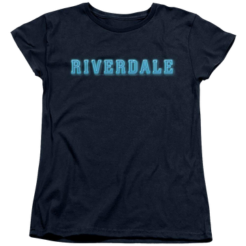 Navy women's t-shirt with Riverdale Logo graphic
