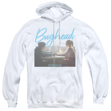 White pullover hoodie with Riverdale Bughead graphic