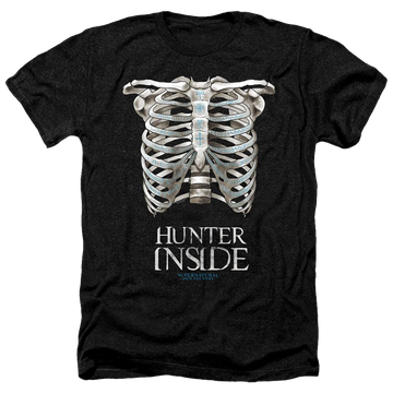 Charcoal men's heather t-shirt with Supernatural Hunter Inside graphic