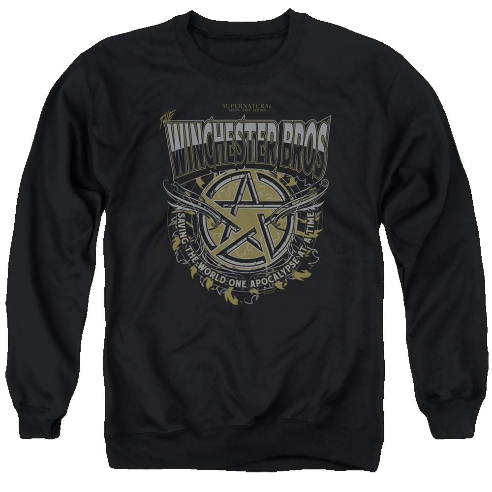 Supernatural Winchester Bros - Men's Crewneck Sweatshirt Men's Crewneck Sweatshirt Supernatural