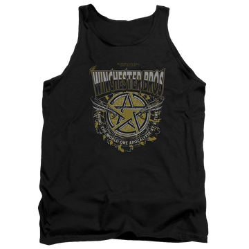 Black men's tank with Supernatural Winchester Bros graphic