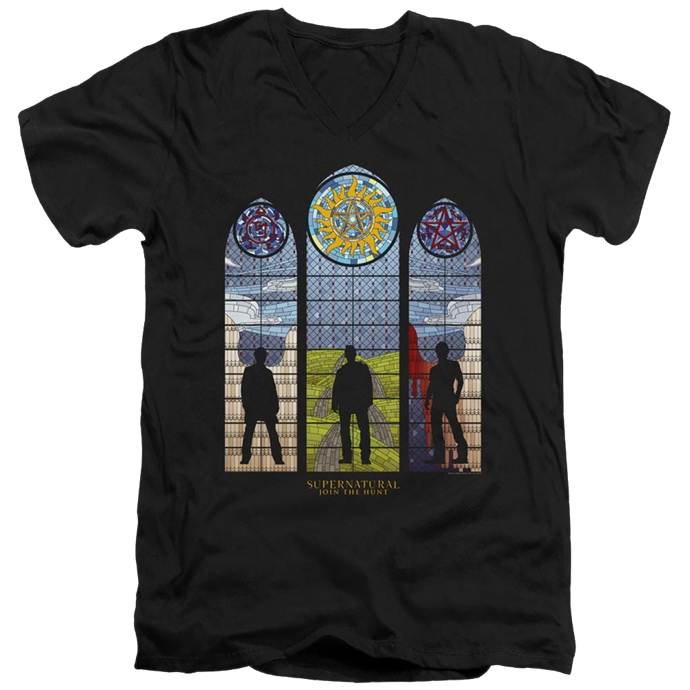 Supernatural Stained Glass - Men's V-Neck T-Shirt Men's V-Neck T-Shirt Supernatural