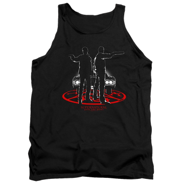 Black men's tank with Supernatural Silhouettes graphic