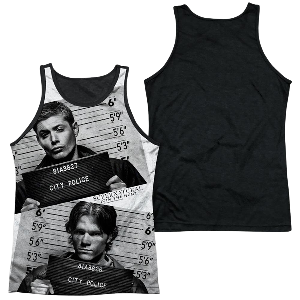 Supernatural Mug Shots - Men's Black Back Tank Top Men's Black Back Tank Supernatural