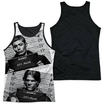 Supernatural Mug Shots men's black back tank