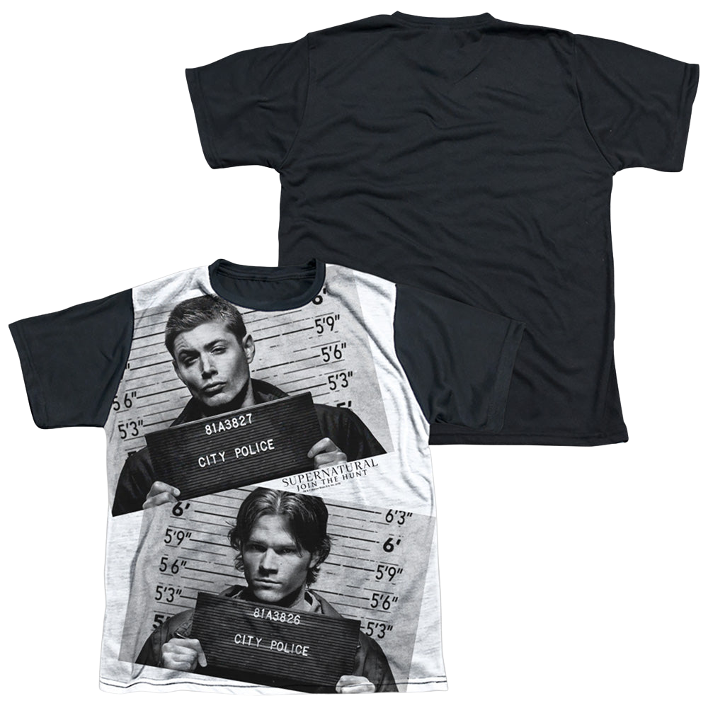 Supernatural Mug Shots - Youth Black Back T-Shirt Youth Black Back T-Shirt (Ages 8-12) Supernatural