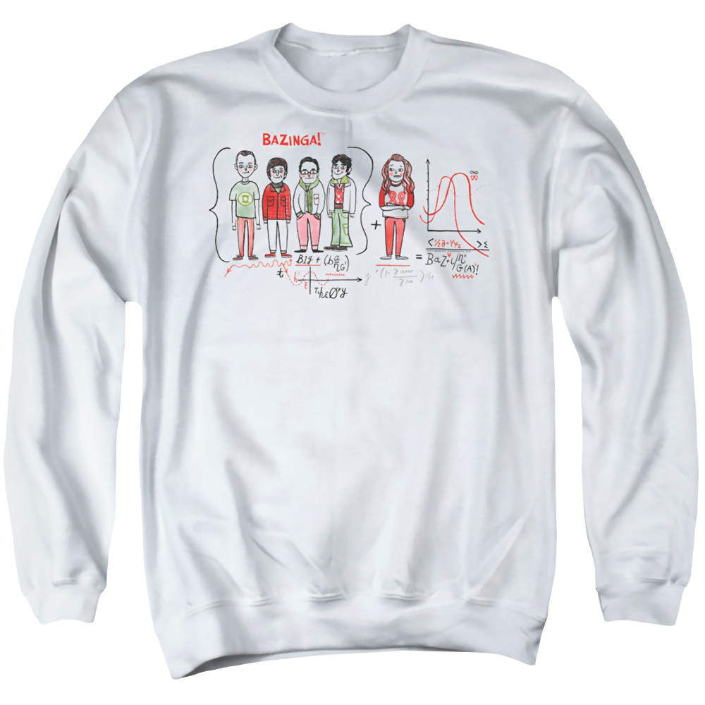 Big Bang Theory, The Bazinga Equation - Men's Crewneck Sweatshirt Men's Crewneck Sweatshirt Big Bang Theory