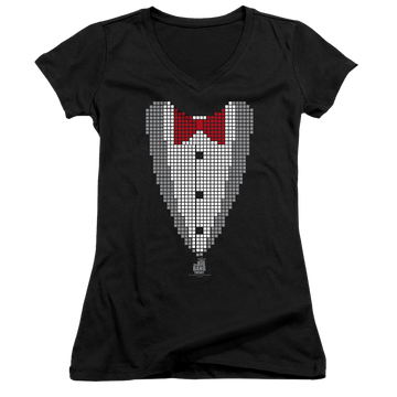 Big Bang Theory, The Pixelated Tux - Juniors V-Neck T-Shirt Juniors V-Neck T-Shirt Big Bang Theory