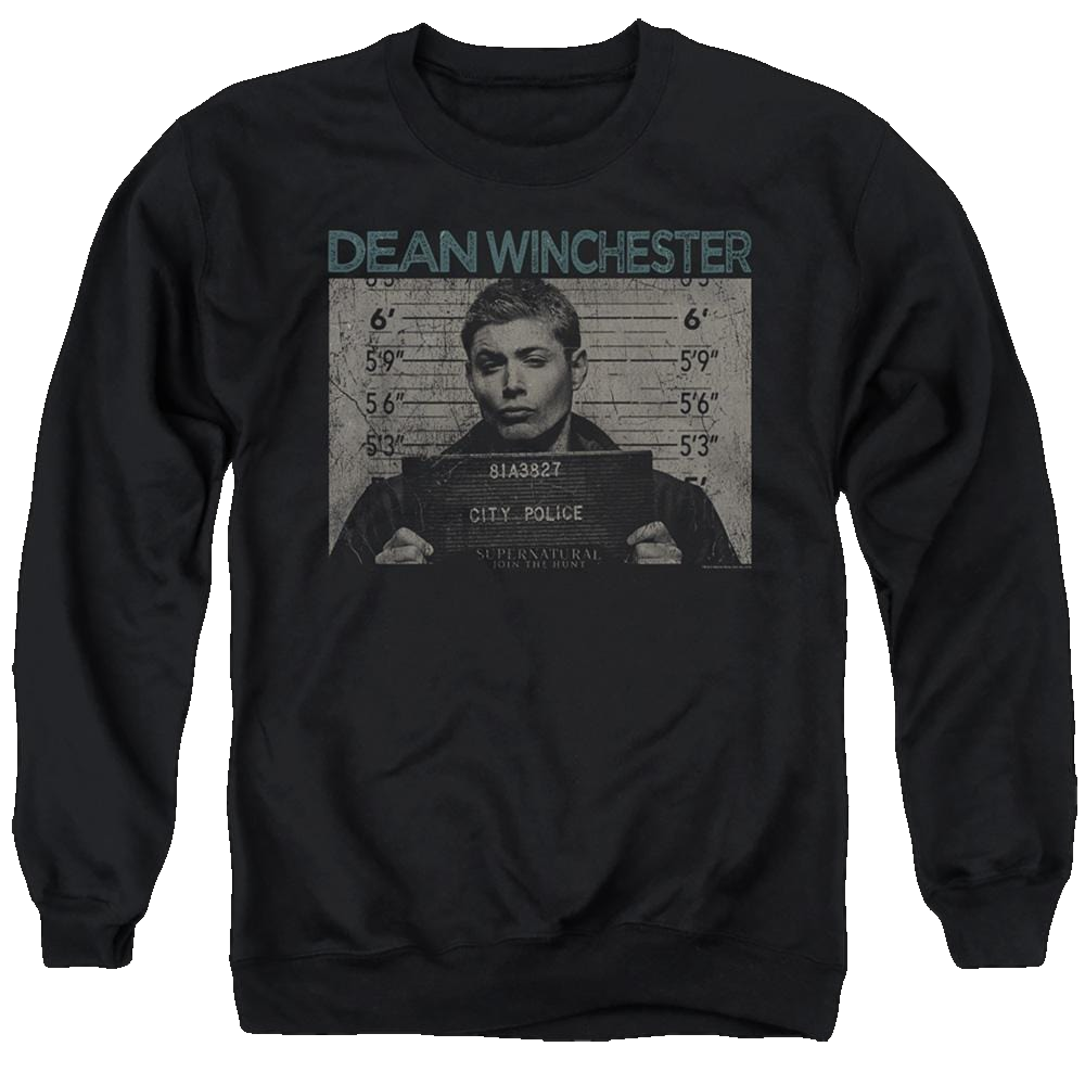Supernatural Dean Mug Shot - Men's Crewneck Sweatshirt Men's Crewneck Sweatshirt Supernatural