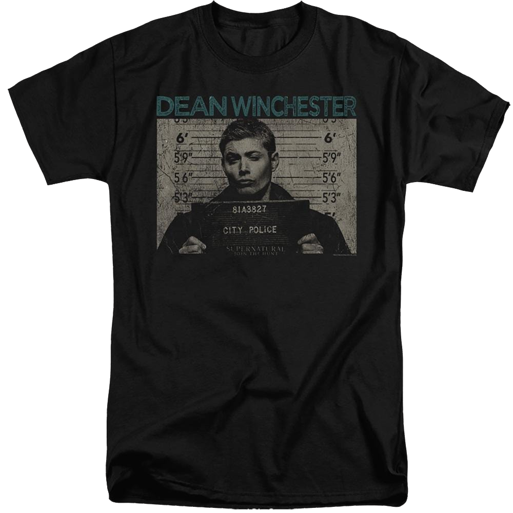 Supernatural Dean Mug Shot - Men's Tall Fit T-Shirt Men's Tall Fit T-Shirt Supernatural