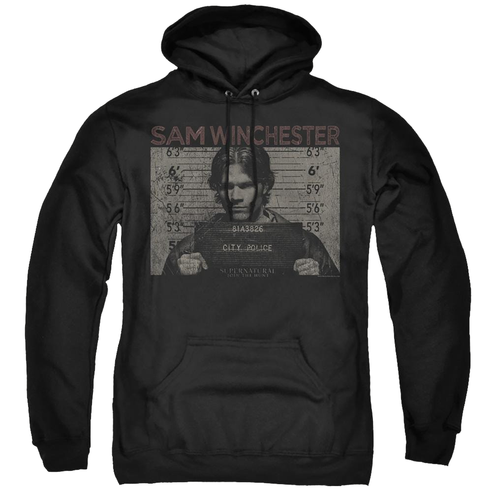 Supernatural Sam Mug Shot - Pullover Hoodie Pullover Hoodie Supernatural