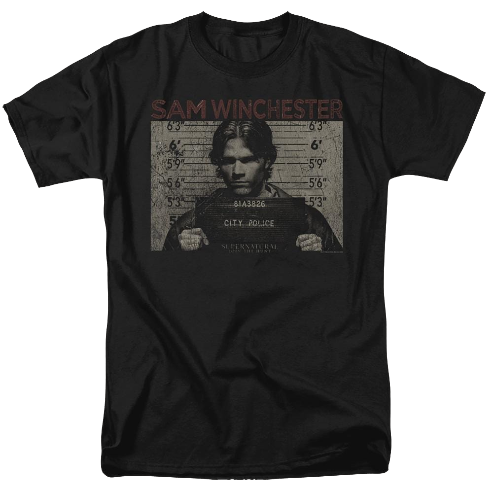 Supernatural Sam Mug Shot - Men's Regular Fit T-Shirt Men's Regular Fit T-Shirt Supernatural