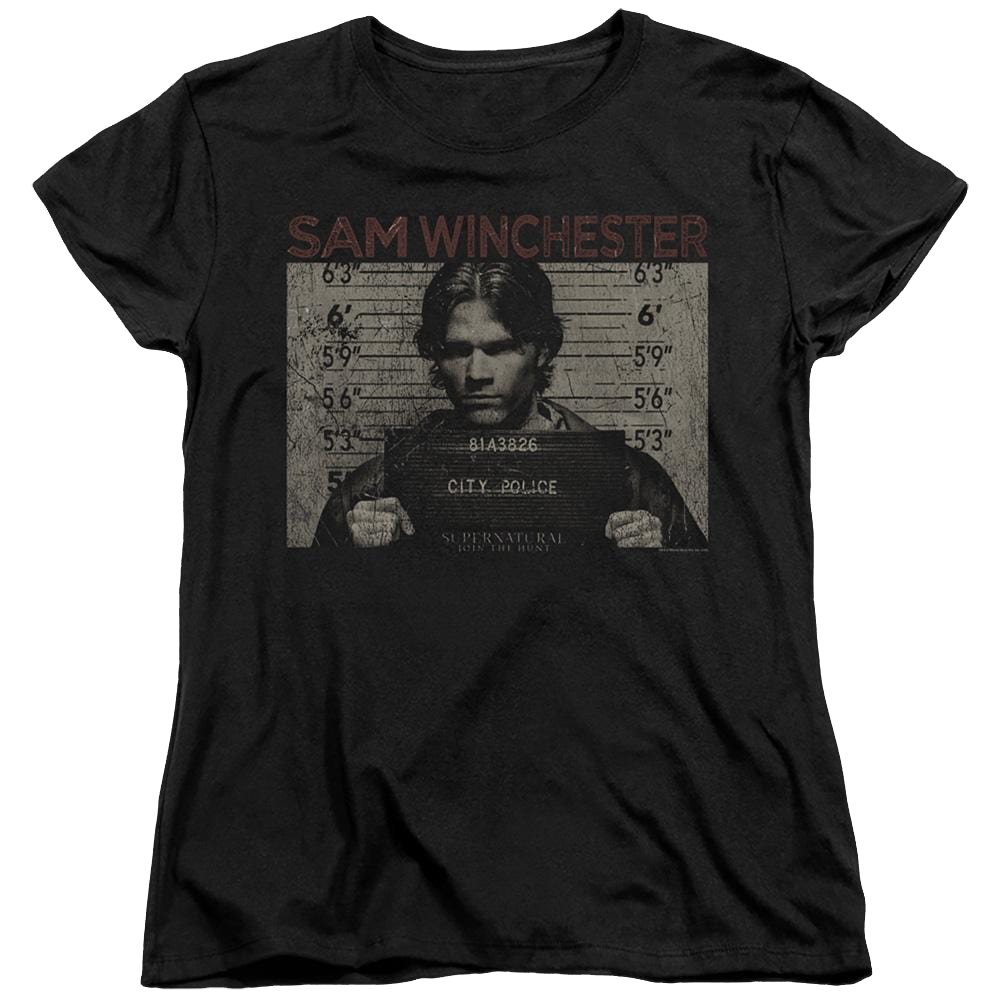 Supernatural Sam Mug Shot - Women's T-Shirt Women's T-Shirt Supernatural