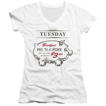 Supernatural Pig N Poke - Juniors V-Neck T-Shirt Juniors V-Neck T-Shirt Supernatural
