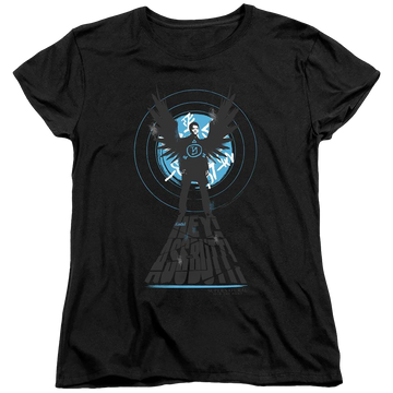 Black women's t-shirt with Supernatural Hey Ass Butt graphic