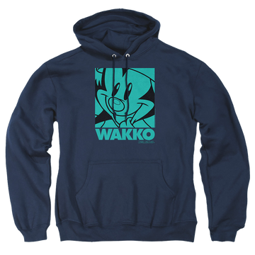 Navy pullover hoodie with Animaniacs Pop Wakko graphic