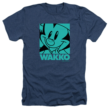 Navy men's heather t-shirt with Animaniacs Pop Wakko graphic
