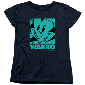 Navy women's t-shirt with Animaniacs Pop Wakko graphic