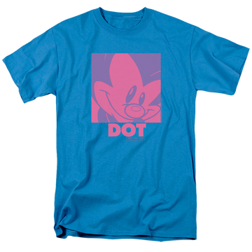 Turquoise men's regular fit t-shirt with Animaniacs Pop Dot graphic