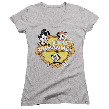 Animaniacs Shielded Animaniacs - Juniors V-Neck T-Shirt Juniors V-Neck T-Shirt Animaniacs