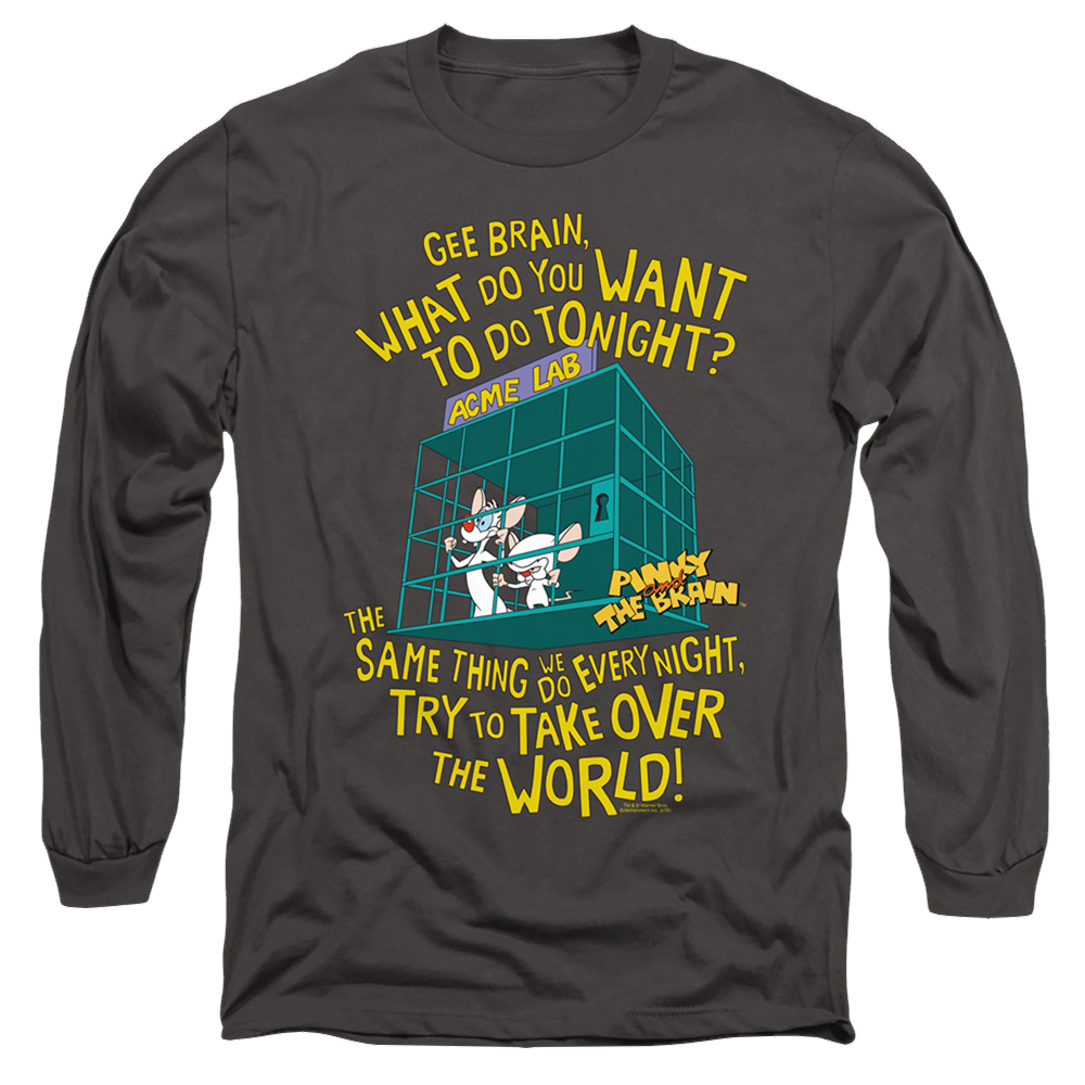Pinky And The Brain The World - Men's Long Sleeve T-Shirt Men's Long Sleeve T-Shirt Pinky and The Brain