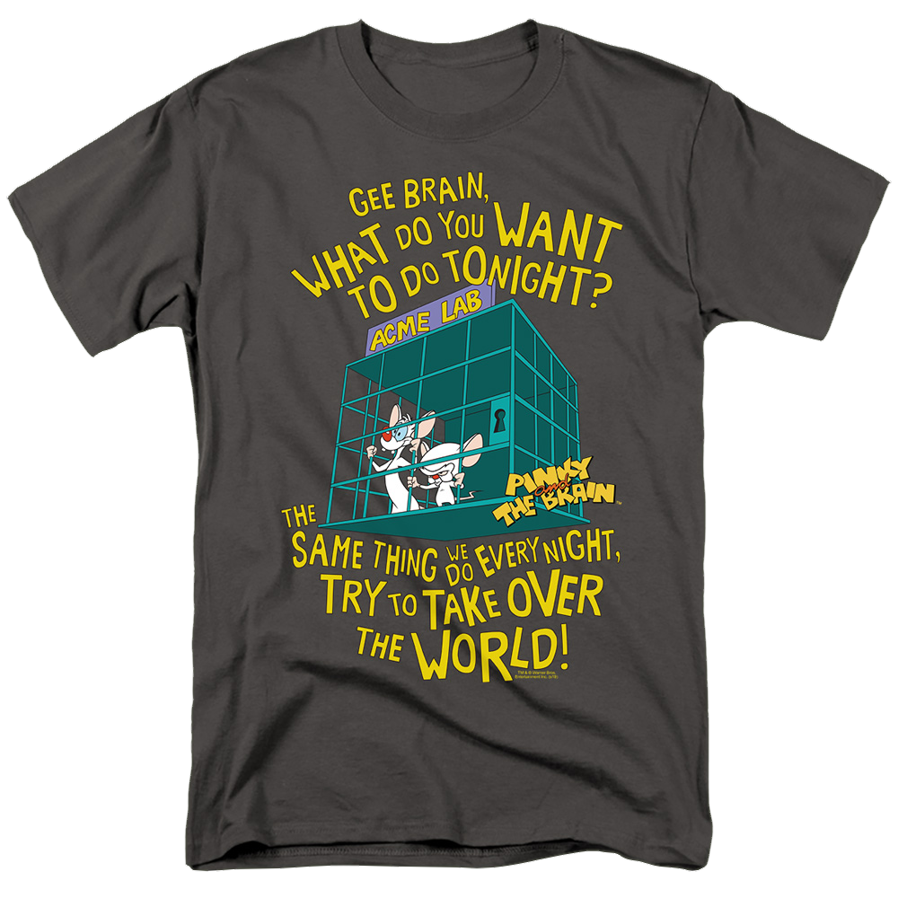 Pinky And The Brain The World - Men's Regular Fit T-Shirt Men's Regular Fit T-Shirt Pinky and The Brain