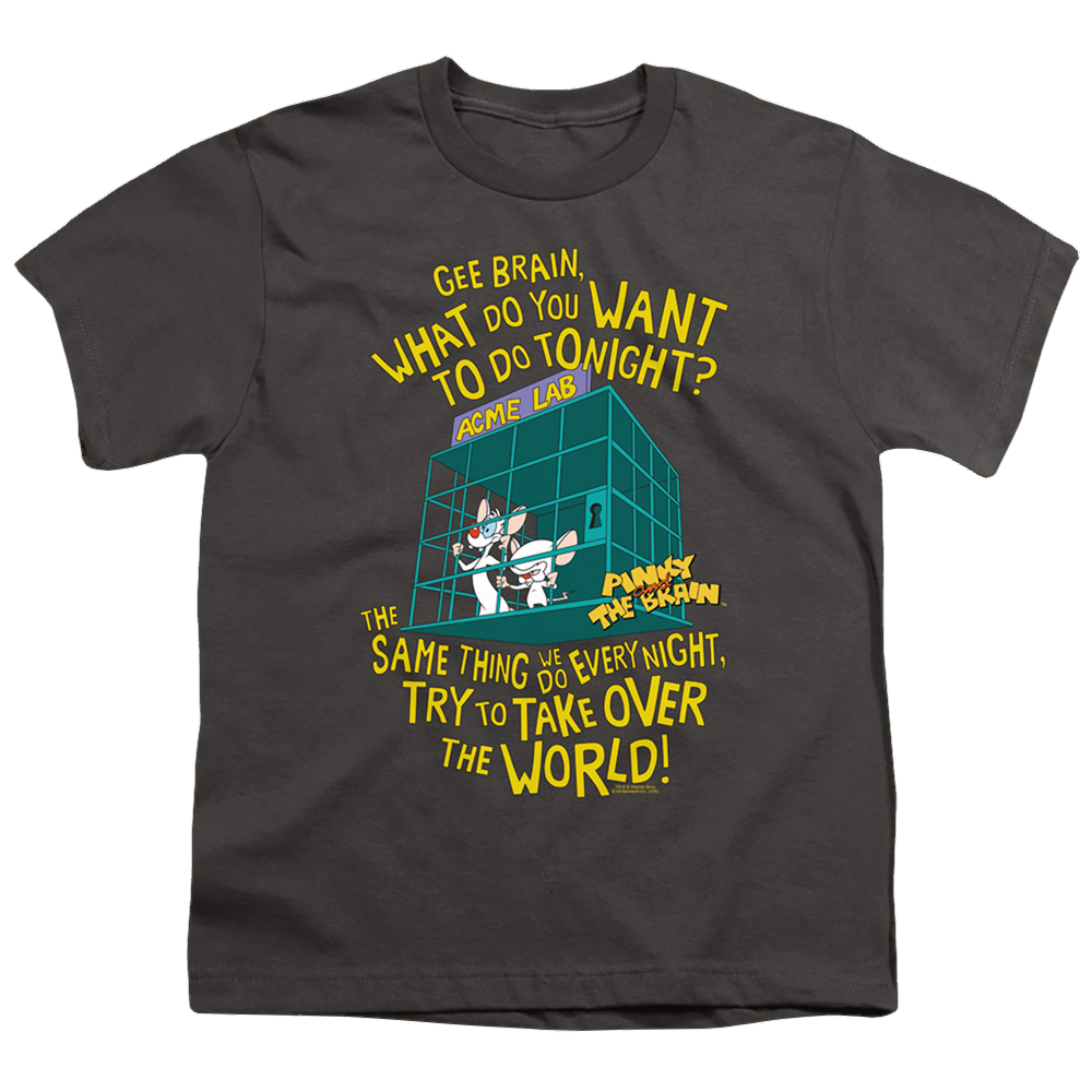 Pinky And The Brain The World - Youth T-Shirt Youth T-Shirt (Ages 8-12) Pinky and The Brain