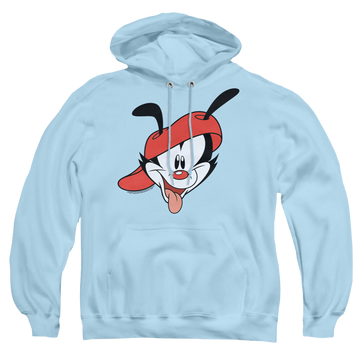 Light blue pullover hoodie with Animaniacs Wakko Head graphic
