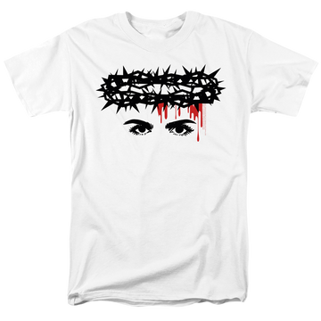 White men's regular fit t-shirt with Chilling Adventures of Sabrina Crown Of Thorns graphic