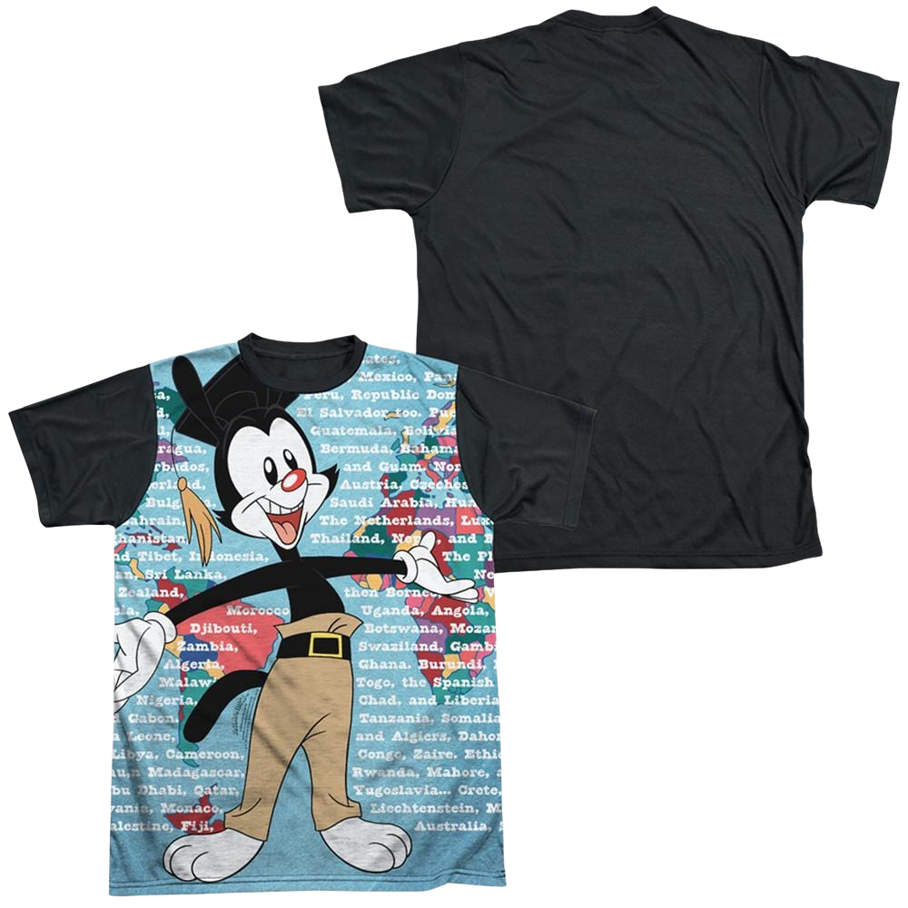 Animaniacs Yakko World - Men's Black Back T-Shirt Men's Black Back T-Shirt Animaniacs