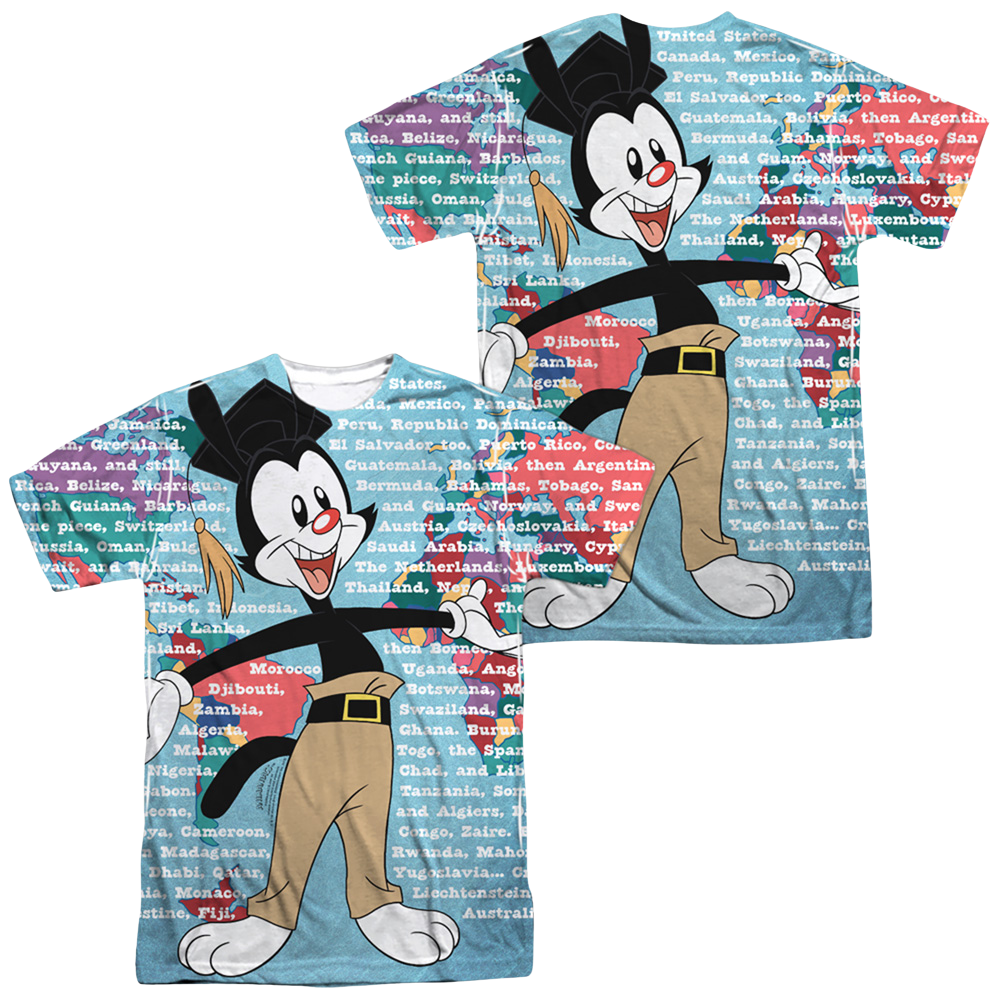 Animaniacs Yakko World (Front/Back Print) - Men's All-Over Print T-Shirt Men's All-Over Print T-Shirt Animaniacs