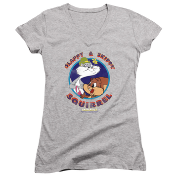 Animaniacs Slappy And Skippy Squirrel - Juniors V-Neck T-Shirt Juniors V-Neck T-Shirt Animaniacs