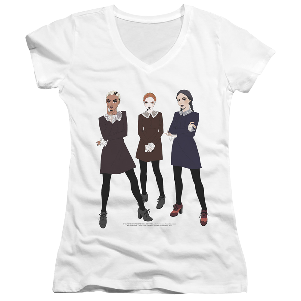 Chilling Adventures Of Sabrina Weird - Juniors V-Neck T-Shirt Juniors V-Neck T-Shirt Chilling Adventures of Sabrina