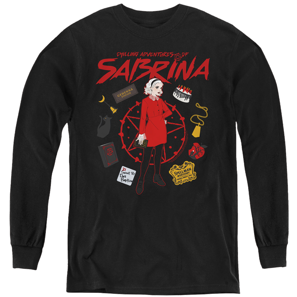 Chilling Adventures Of Sabrina Circle - Youth Long Sleeve T-Shirt Youth Long Sleeve T-Shirt Chilling Adventures of Sabrina
