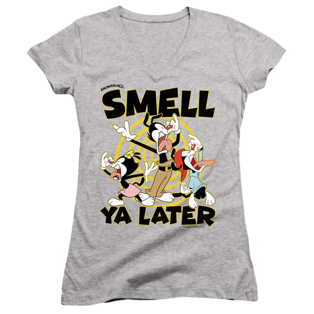 Animaniacs Smell Ya Later - Juniors V-Neck T-Shirt Juniors V-Neck T-Shirt Animaniacs