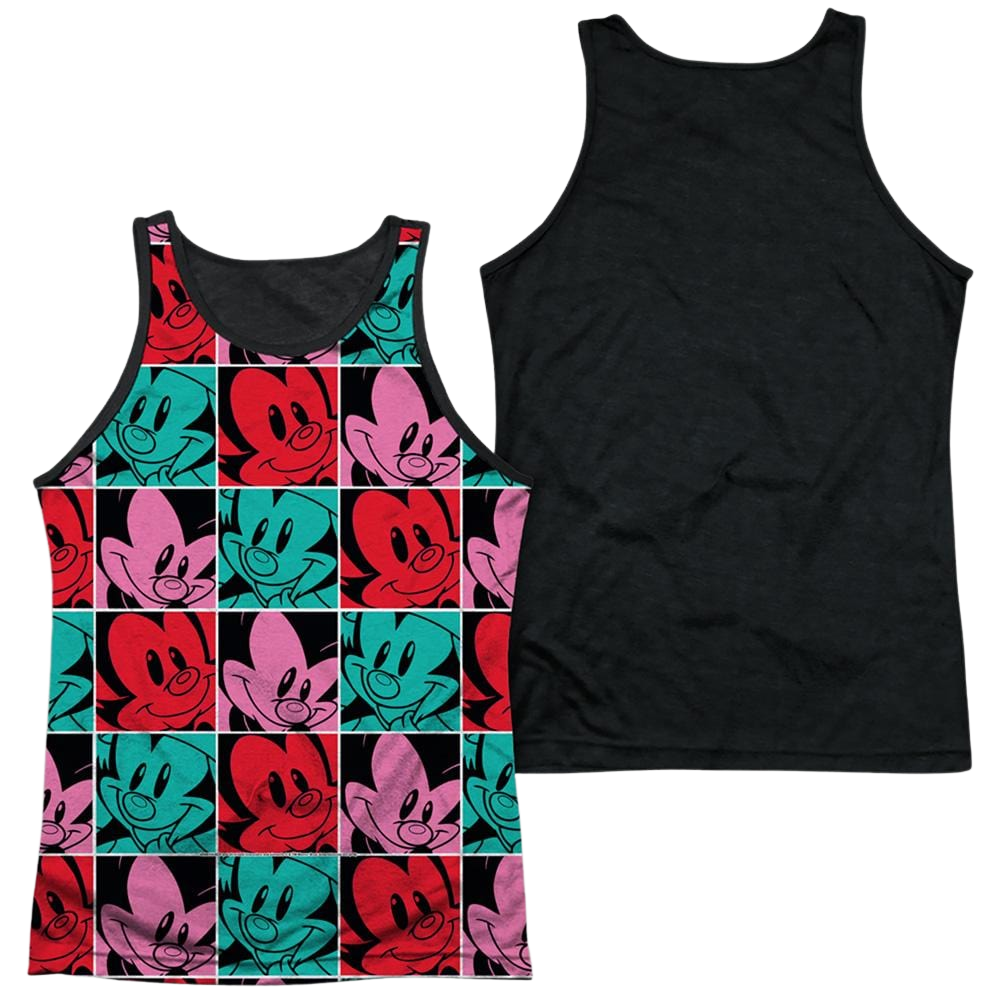 Animaniacs Squares - Men's Black Back Tank Top Men's Black Back Tank Animaniacs