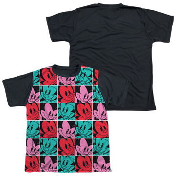 Animaniacs Squares youth black back t-shirt for ages 8 to 12