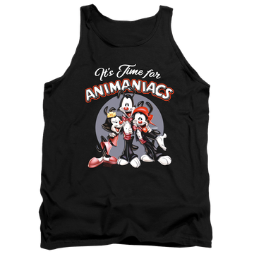 Black men's tank with Animaniacs Its Time For graphic