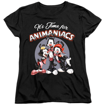 Black women's t-shirt with Animaniacs Its Time For graphic